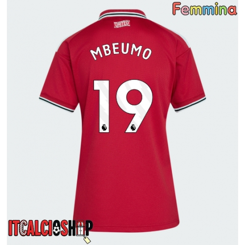 Manchester United Bryan Mbeumo #19 Prima Maglia Femmina 2026-27 Manica Corta